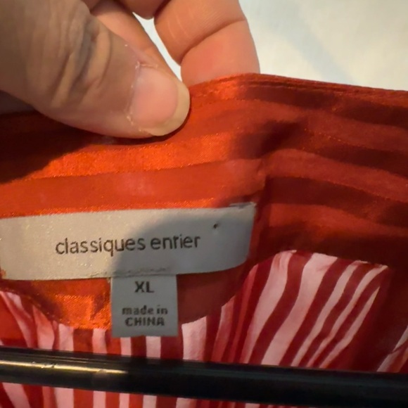 Classique Entier size xl silk sheer blouse. - Picture 2 of 7
